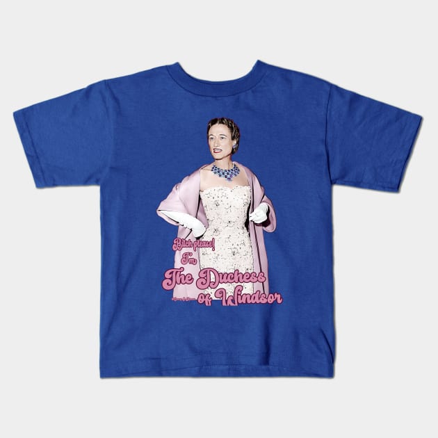 Duchess of Windsor Kids T-Shirt by Camp.o.rama